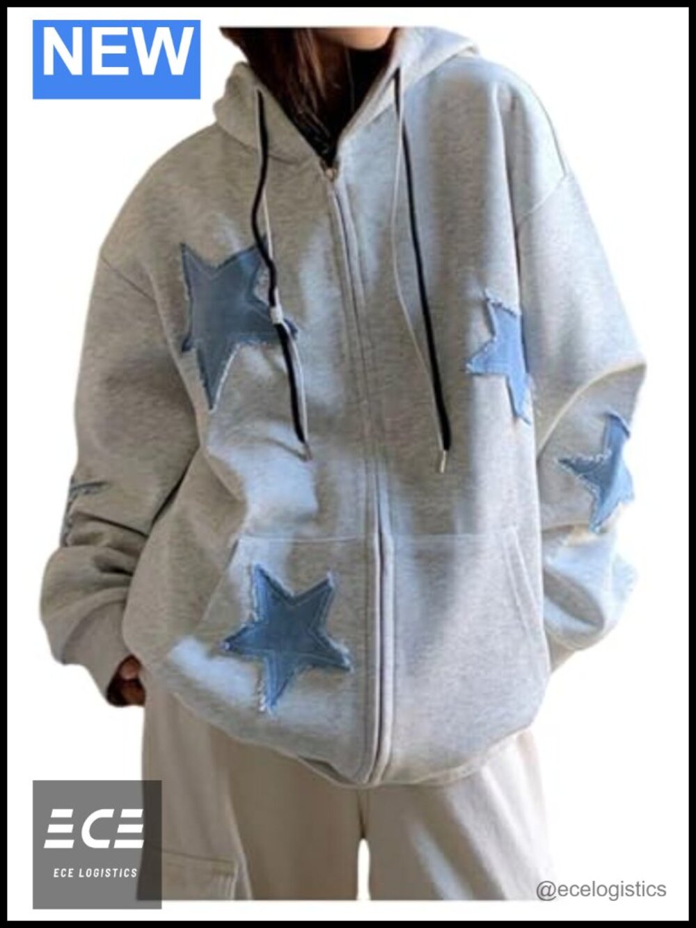 Womens Zip Up Hoodie Graphic Oversized Fall Sweatshirt Drop Shoulder Hooded